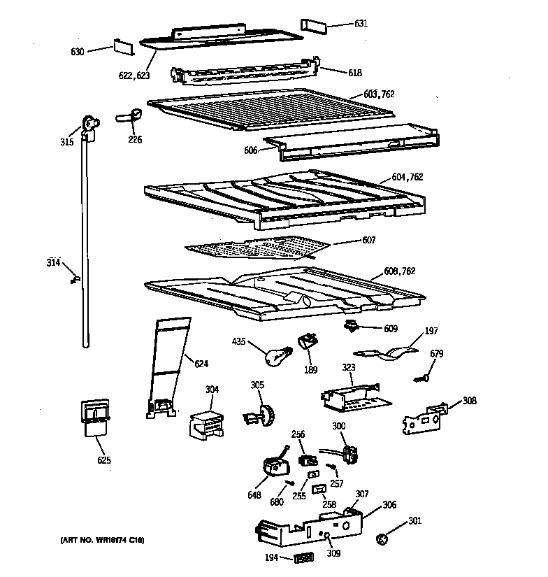 GE MTK24GAXHRAA compartment separator parts diagram