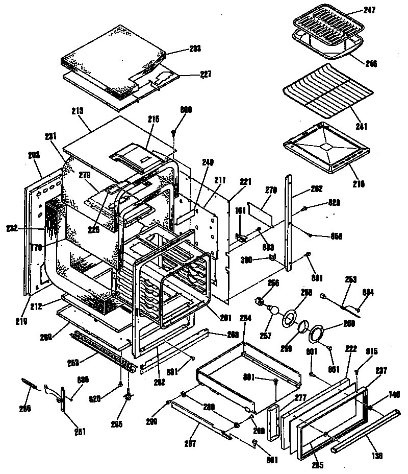 GE L2J345GEL2 oven diagram