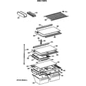 GE MTX24GASKRAD shelf parts diagram