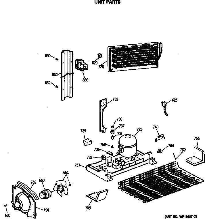 GE MTX24GASKRWH unit parts diagram