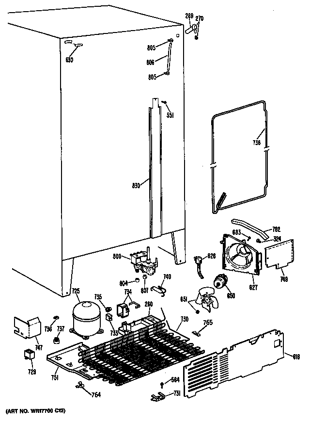 GE MSX27DRSBWH unit diagram