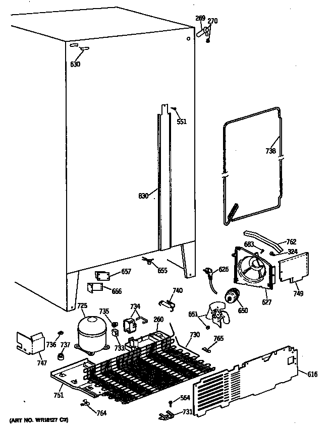 GE MSG22GASCWH unit diagram