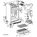 GE MTE14EASJRWH cabinet diagram