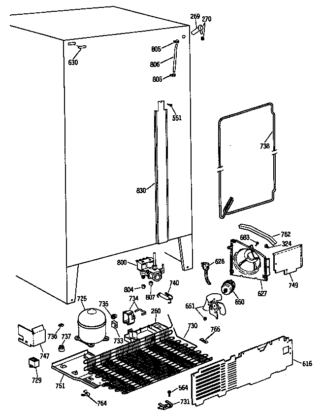 GE MSX27DRSMAD unit diagram