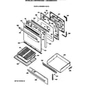 GE LGB346SEV2AD door & drawer parts diagram