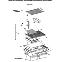 GE MTX21BAXERAD shelf parts diagram