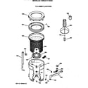 GE YJSR2070T2WW tub, basket & agitator diagram