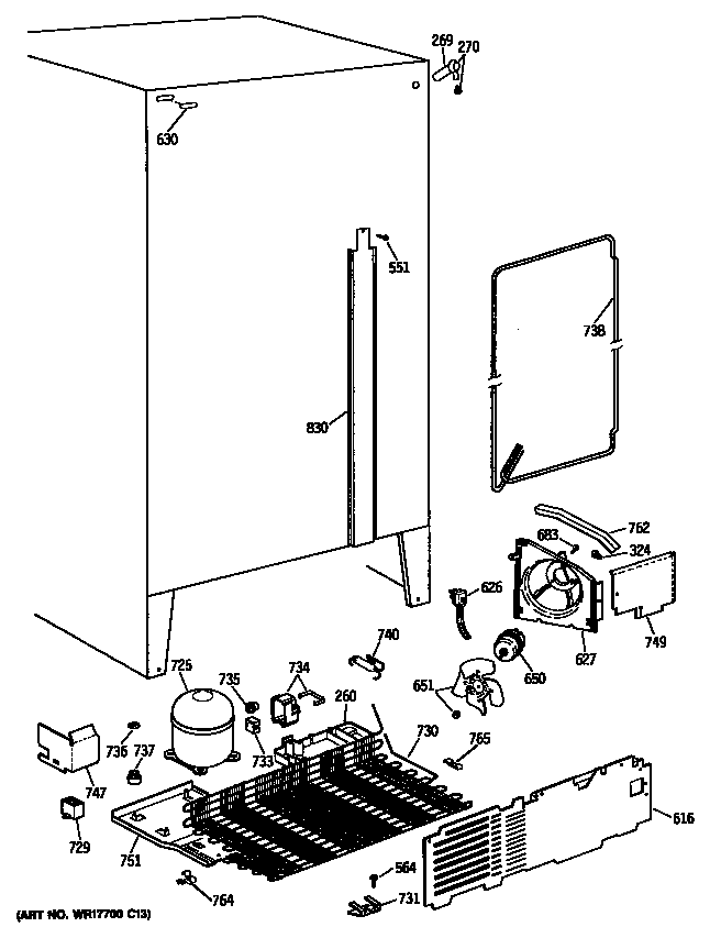 GE MSX20EASMAD unit diagram