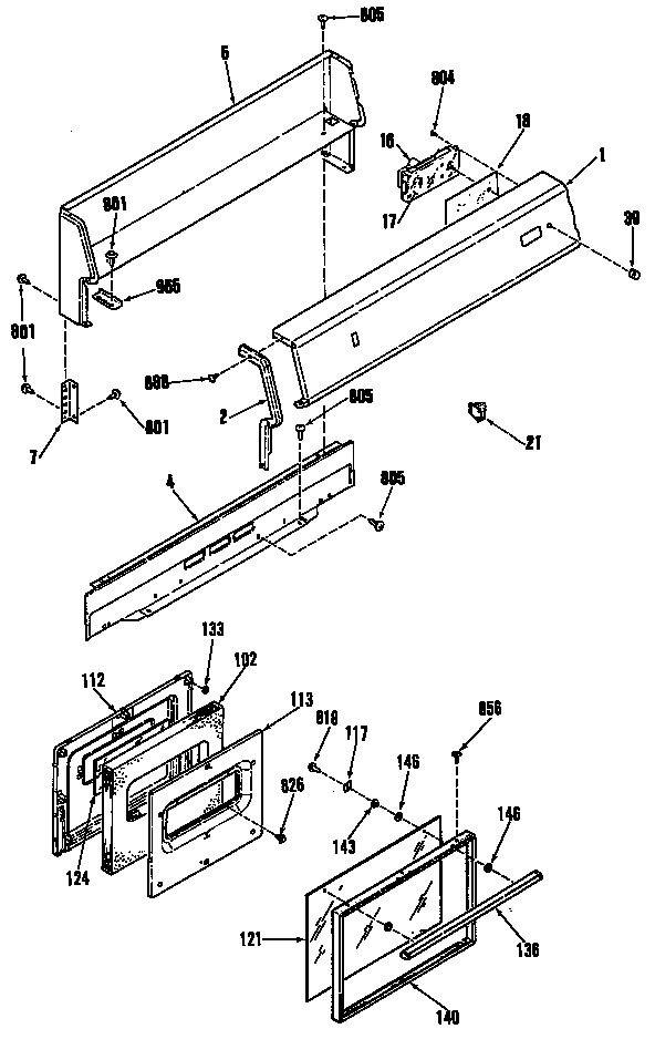 GE L2B115GPL0 door diagram