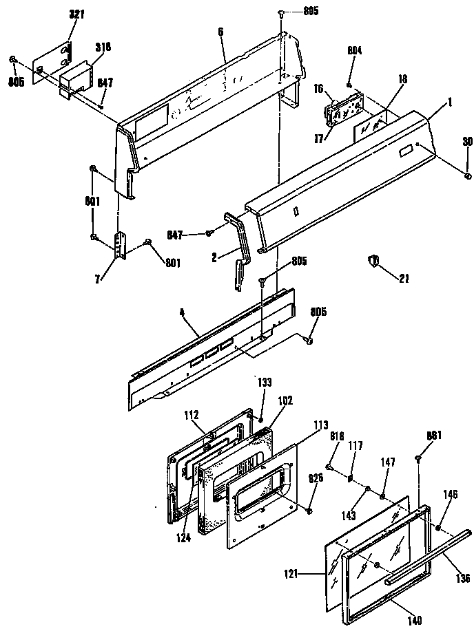 GE L2B115GEL2 door diagram