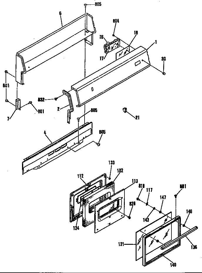 GE L2B115GPL2 door diagram