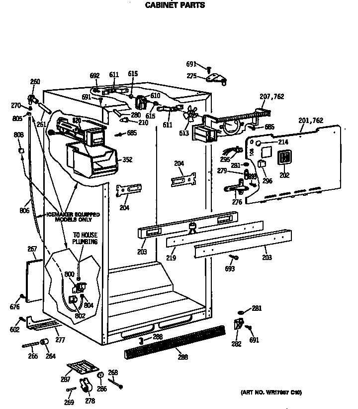 GE MTX21GASMRWH cabinet parts diagram