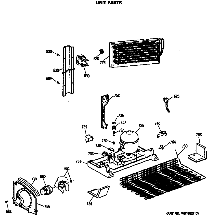 GE MTX21GASMRWH unit parts diagram