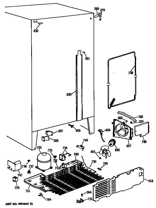 GE MSG22GASMWH unit diagram