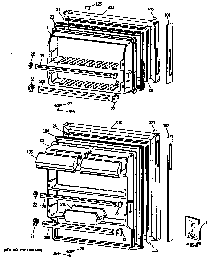 GE MTX14CYSJRAD doors diagram
