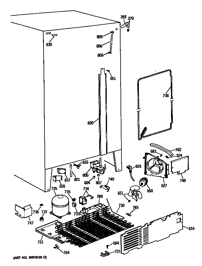 GE MSG24GRSMWH unit diagram