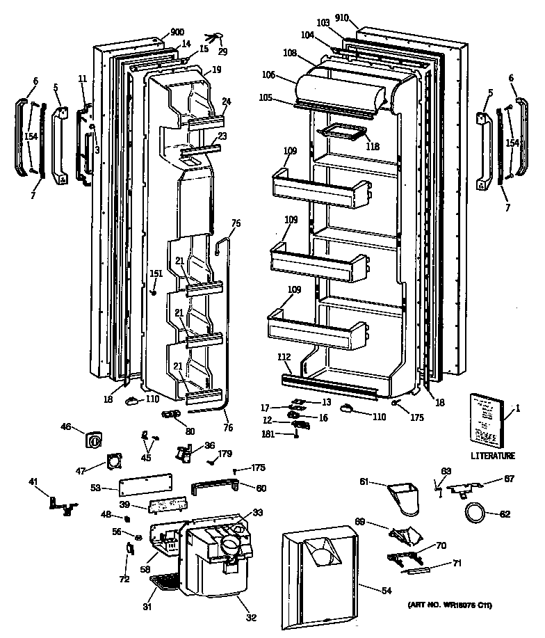 GE MSK22GRSMAD doors diagram