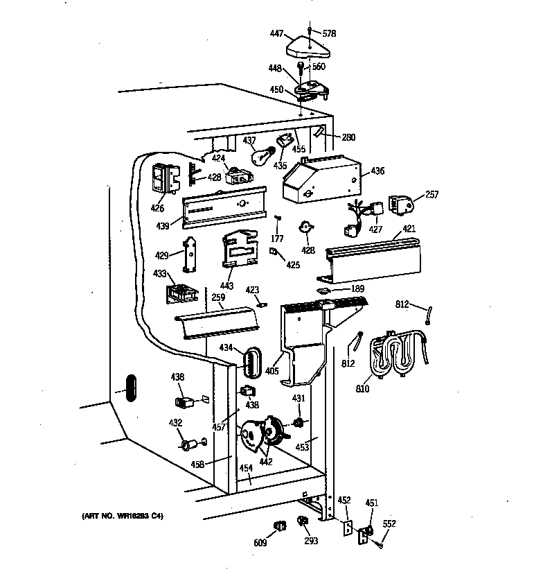 GE MST24GRXAWW fresh food section diagram