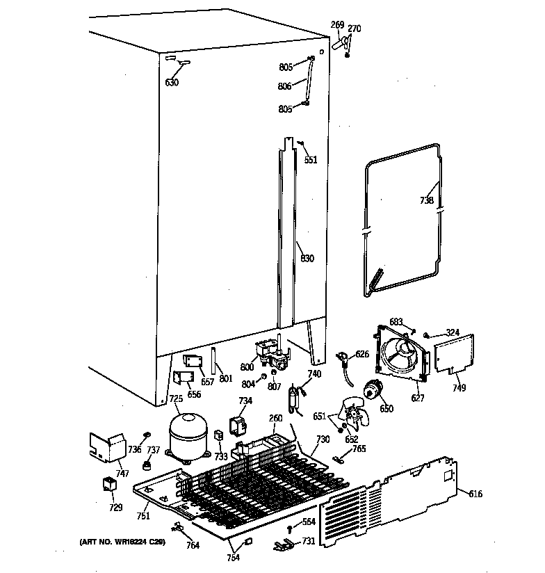 GE MSK27DHXEWH unit parts diagram