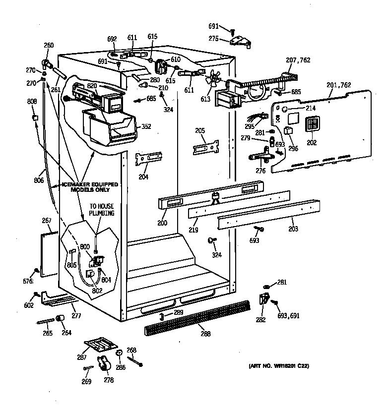 GE MTX18GAXRRAA cabinet parts diagram