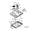 GE LEB131GT2AD cooktop diagram