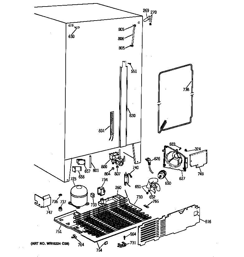 GE MSG22GRZAWW unit parts diagram