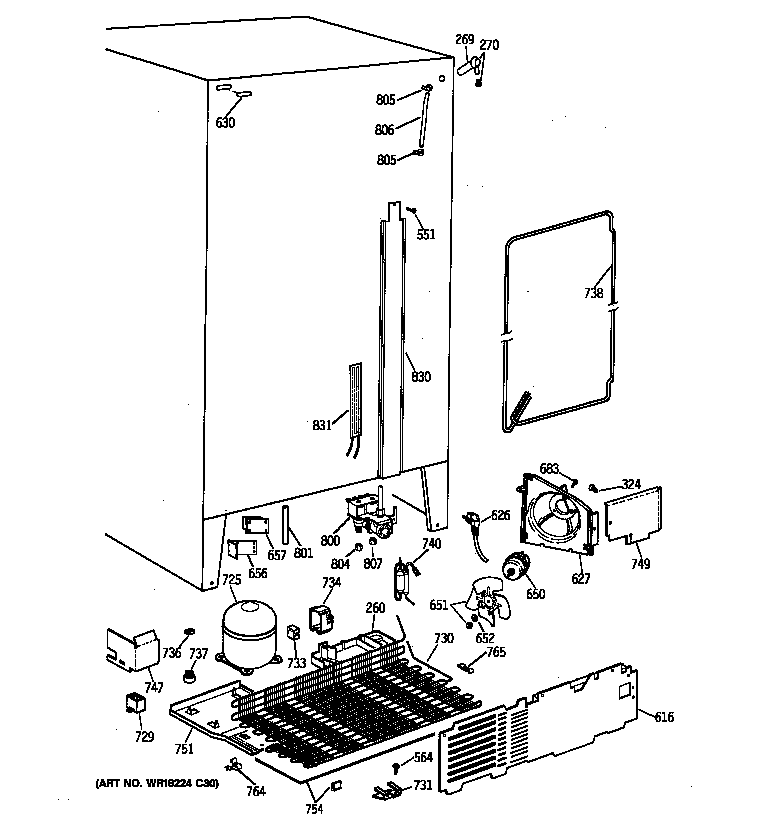 GE MSK20GWZAAA unit parts diagram