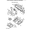 GE LGB356WEW2WW control panel & cooktop diagram