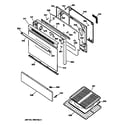 GE LGB336GEV3WH door & drawer parts diagram