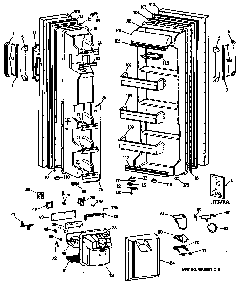 Hotpoint CSX20GWSBWH doors diagram