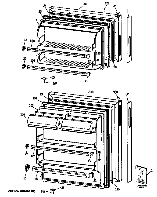 Hotpoint CTX16CYSJLAD doors diagram