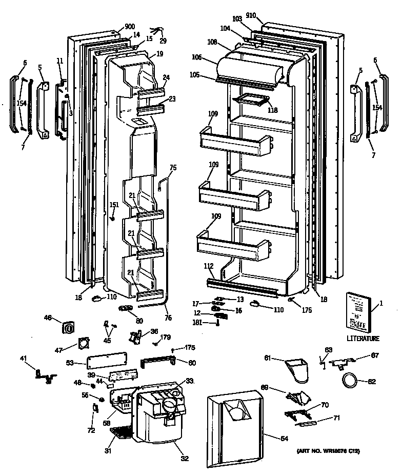 Hotpoint CSX22GRSBAD door diagram
