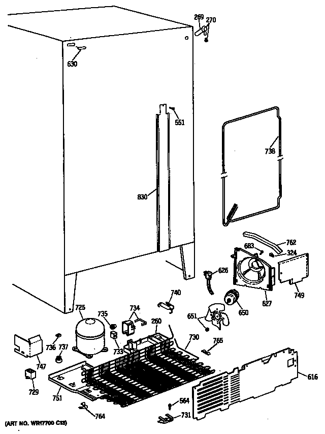 Hotpoint CSX19LASMWH unit diagram