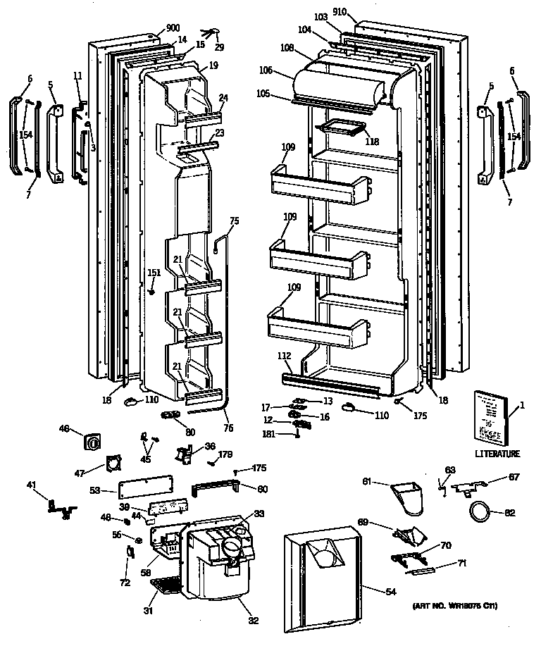 Hotpoint CSX20GWSMWH doors diagram