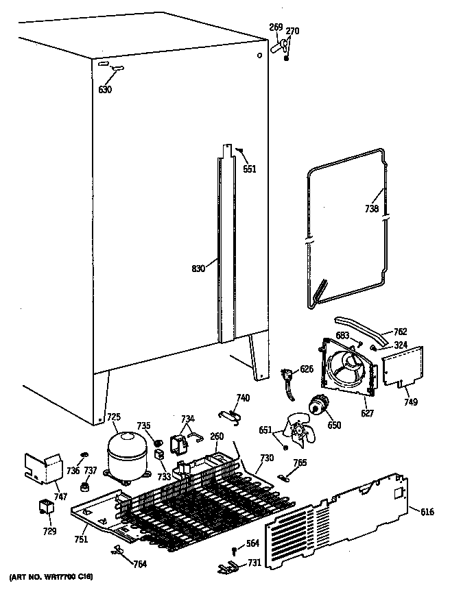 Hotpoint CSX22GASMAD unit diagram