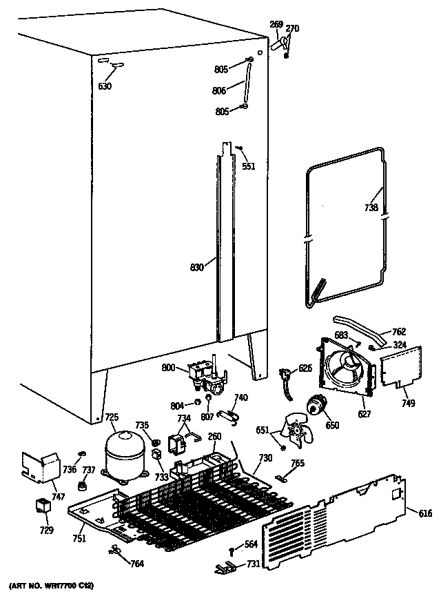 Hotpoint CSX22KWSMWH unit diagram