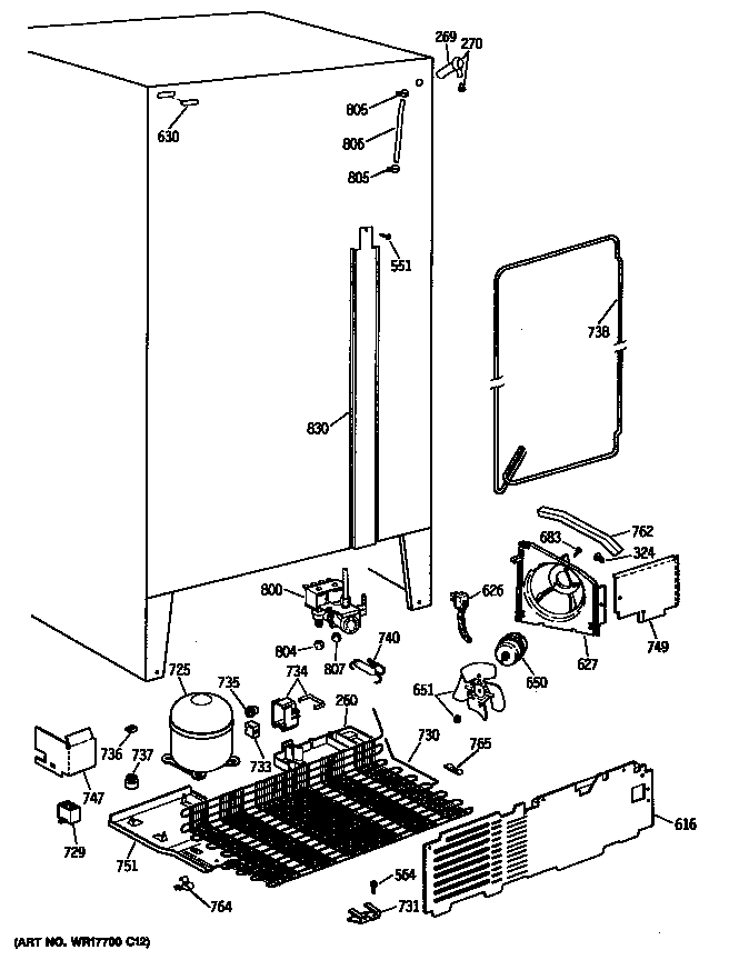 Hotpoint CSX27DRSMWH unit diagram