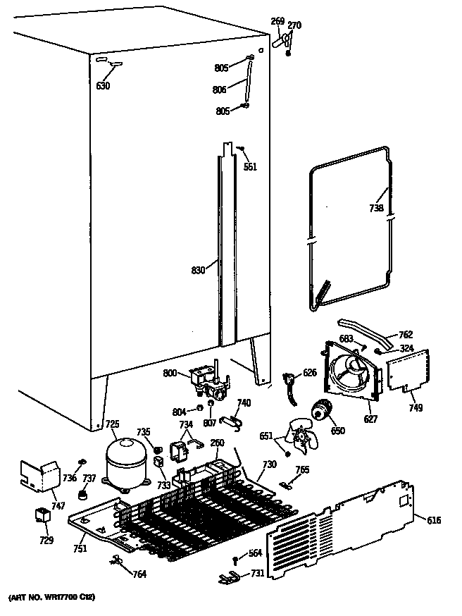 Hotpoint CSH22GRTAWW unit diagram