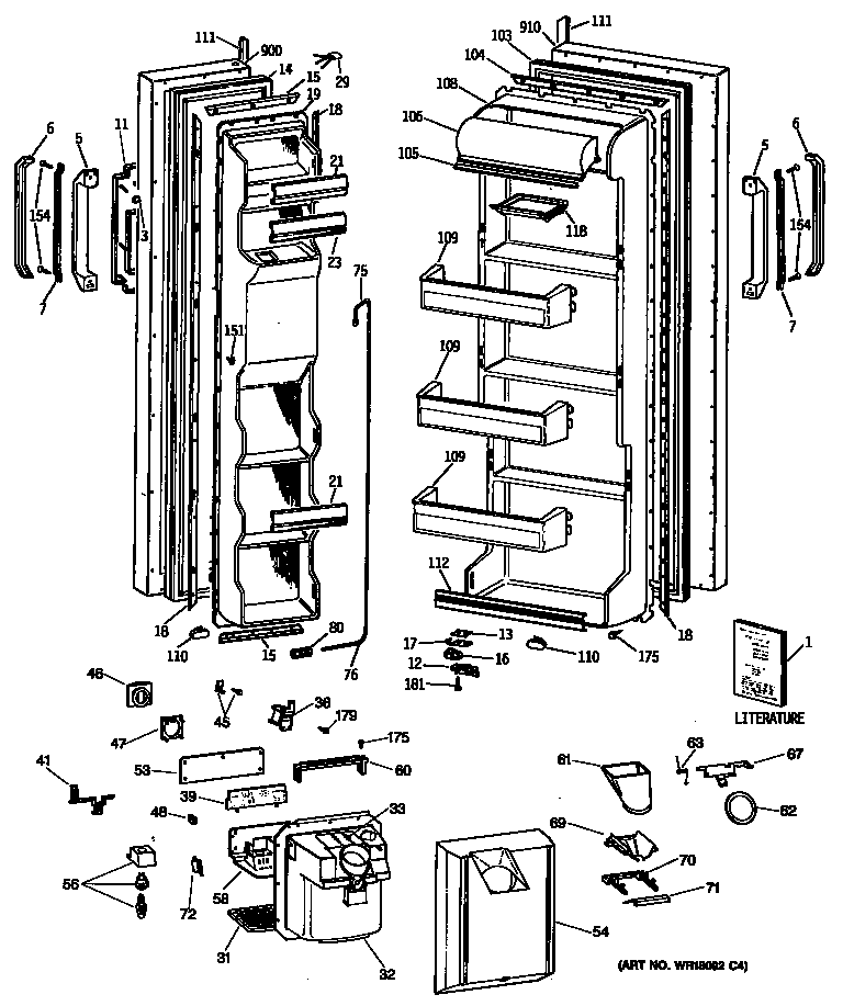 Hotpoint CSH24GRTAAA doors diagram