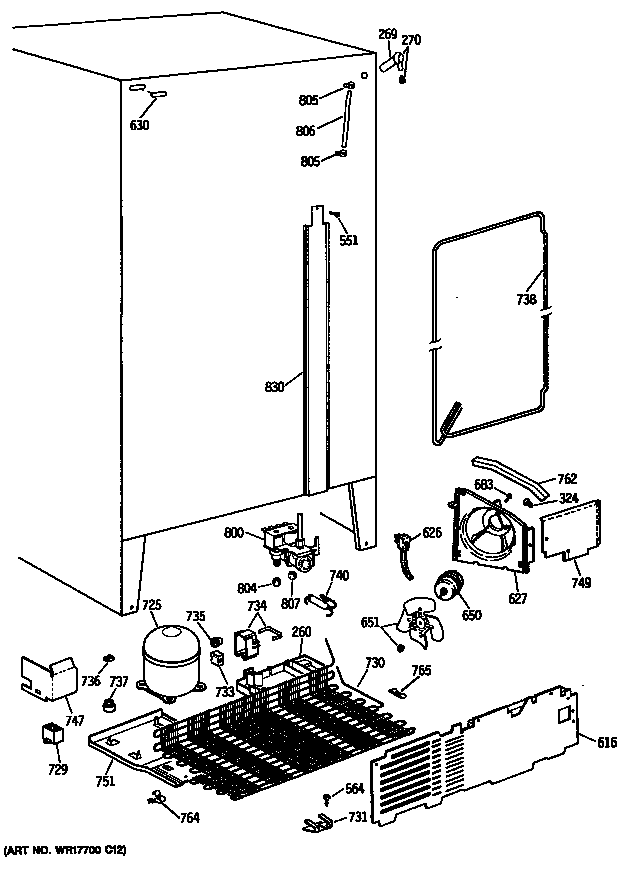 Hotpoint CSH24GRTAAA unit diagram