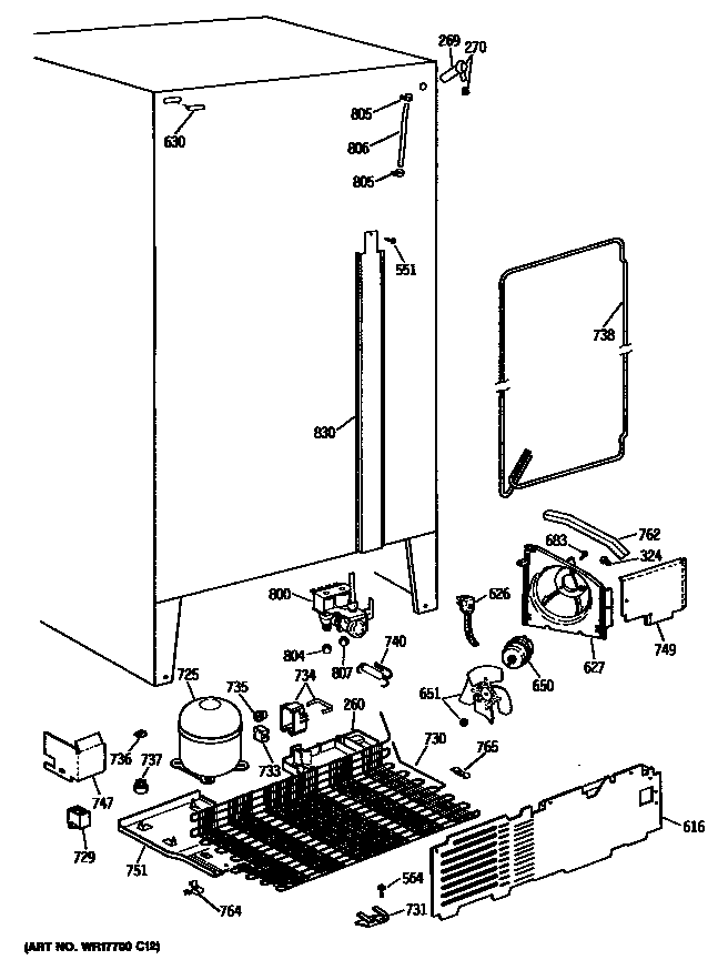 Hotpoint CSX20KWTAWH unit diagram