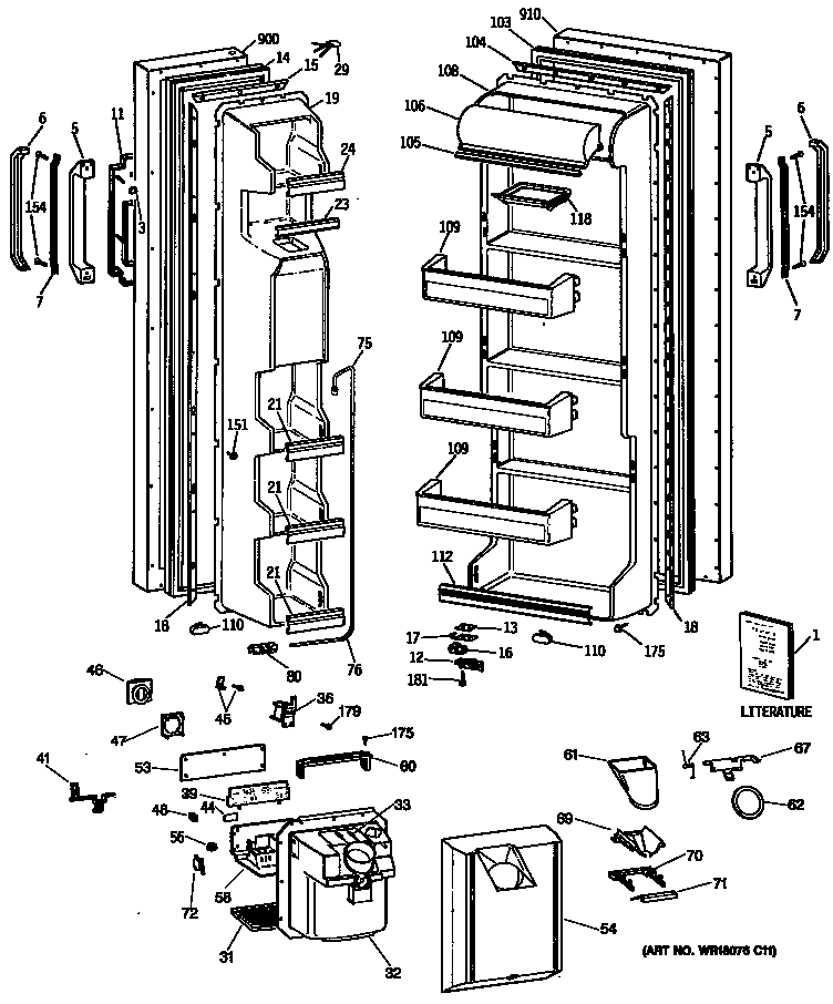 Hotpoint CSC20GWSBAD doors diagram