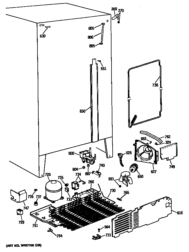 Hotpoint CSC20GWSBAD unit diagram