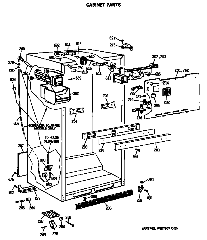 Hotpoint CTX21GASMRWH cabinet parts diagram