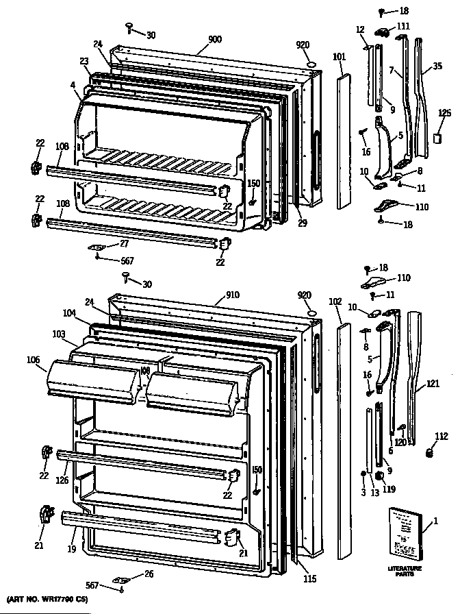 Hotpoint CTX14CISJLAD doors diagram
