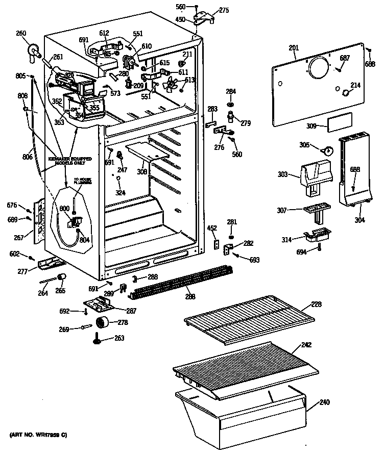 Hotpoint CTX14CISJLAD cabinet diagram