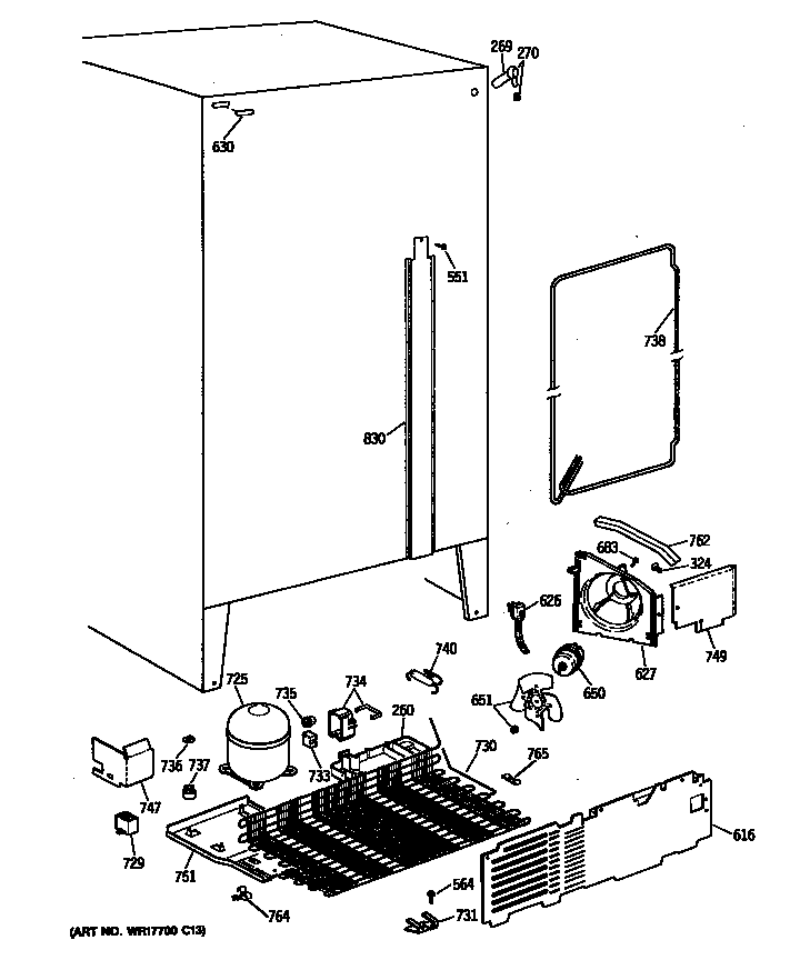 Hotpoint CSC20GASBAD unit diagram