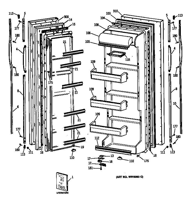 Hotpoint CSC20EASBAD doors diagram