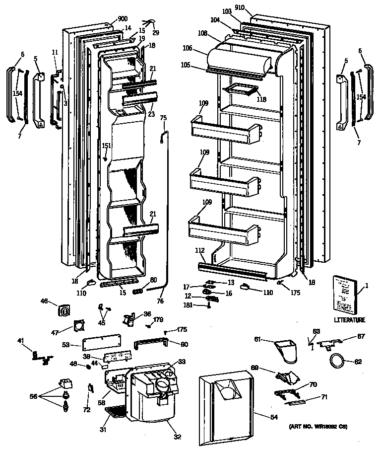 Hotpoint CSX24KWSMAD doorss diagram