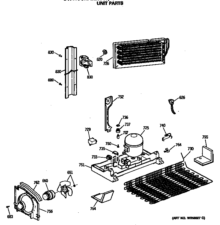 Hotpoint CTX18CASGRAD unit parts diagram